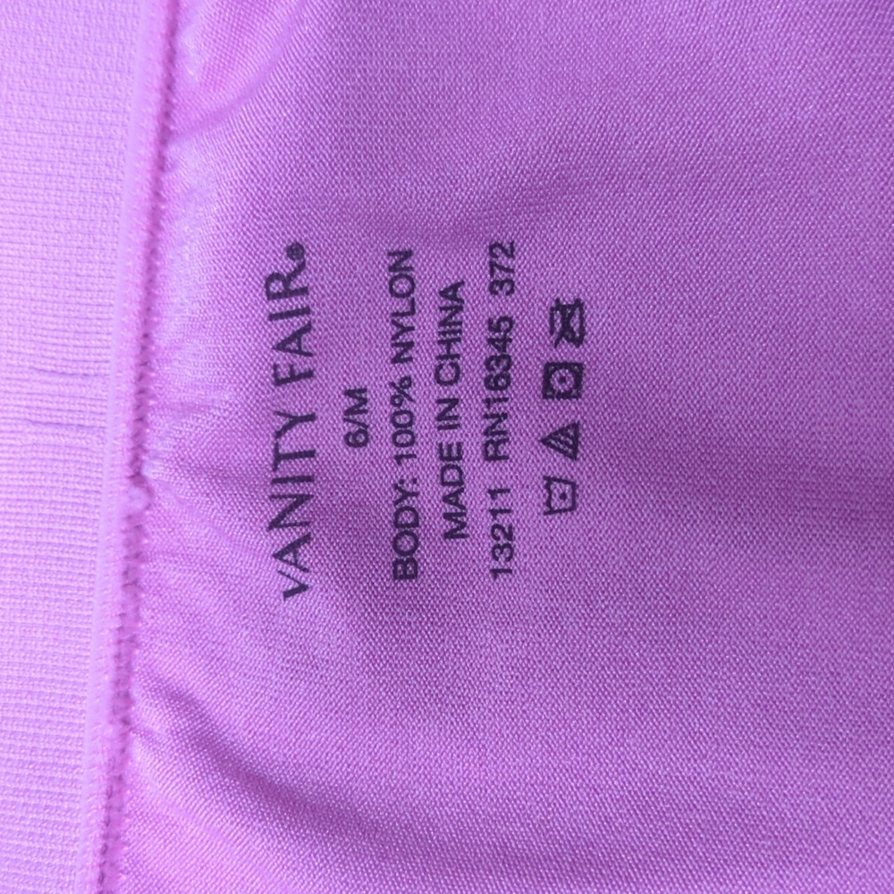 Vanity Fair High-Cut Seamless Panty Size 6 Medium - Pink, Style #13211, NWT - Picture 6 of 6